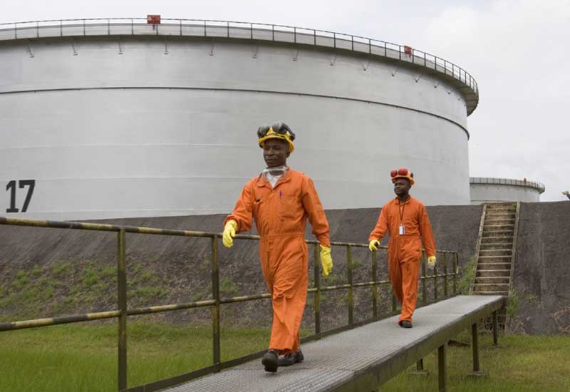 Nigerian field personnel conducting a facility inspection
